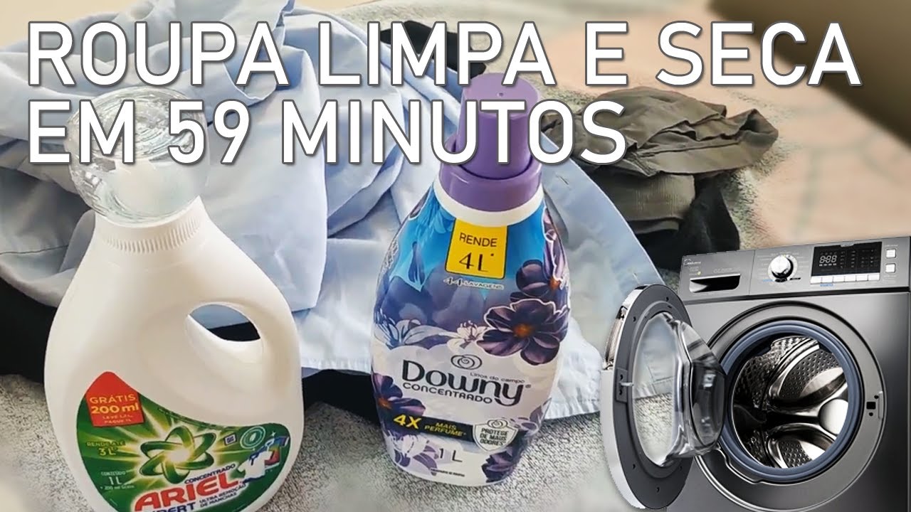 Roupas limpas e secas em 59 minutos - Midea Storm Wash