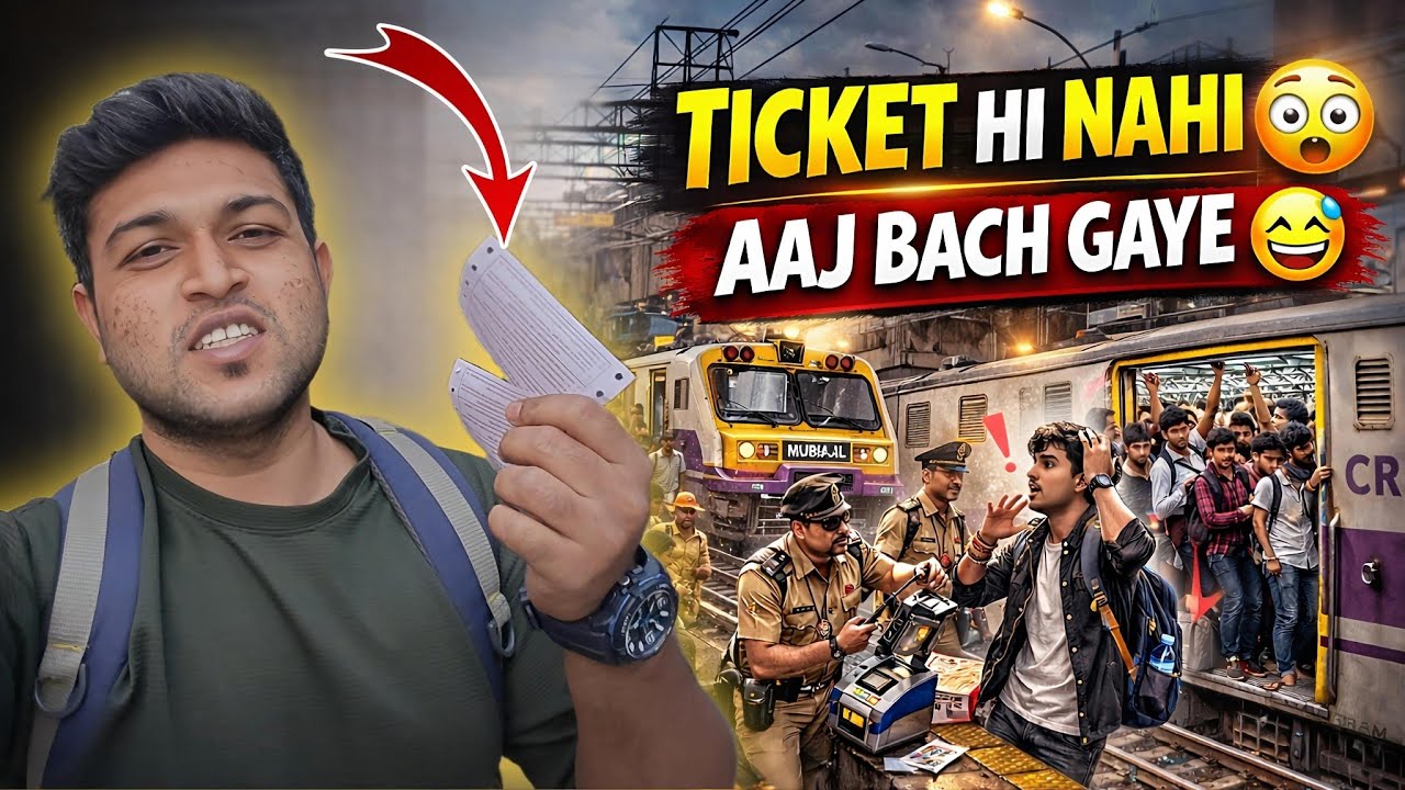 आज तो टिकट ही नहीं निकाला 🤫 | मुंबई लोकल व्लॉग