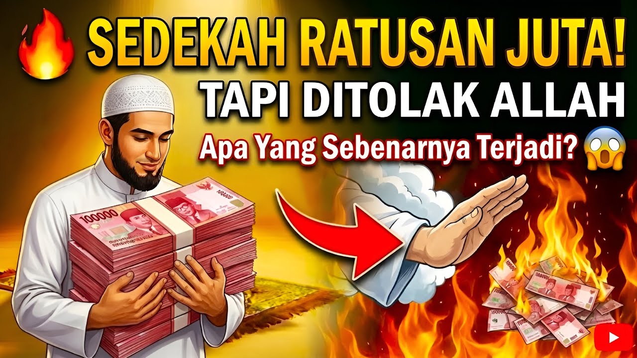 SEDEKAH JUTAAN TAPI DITOLAK‼️ Niat Hati Cari Pahala, Ternyata Uang Haram Ini Bikin Allah Murka!