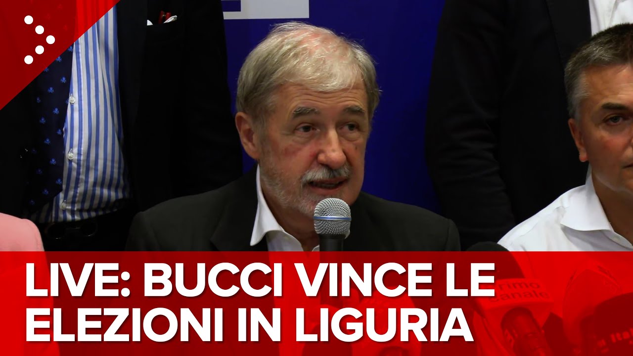 LIVE Elezioni regionali in Liguria, vince Bucci. La conferenza stampa: diretta video