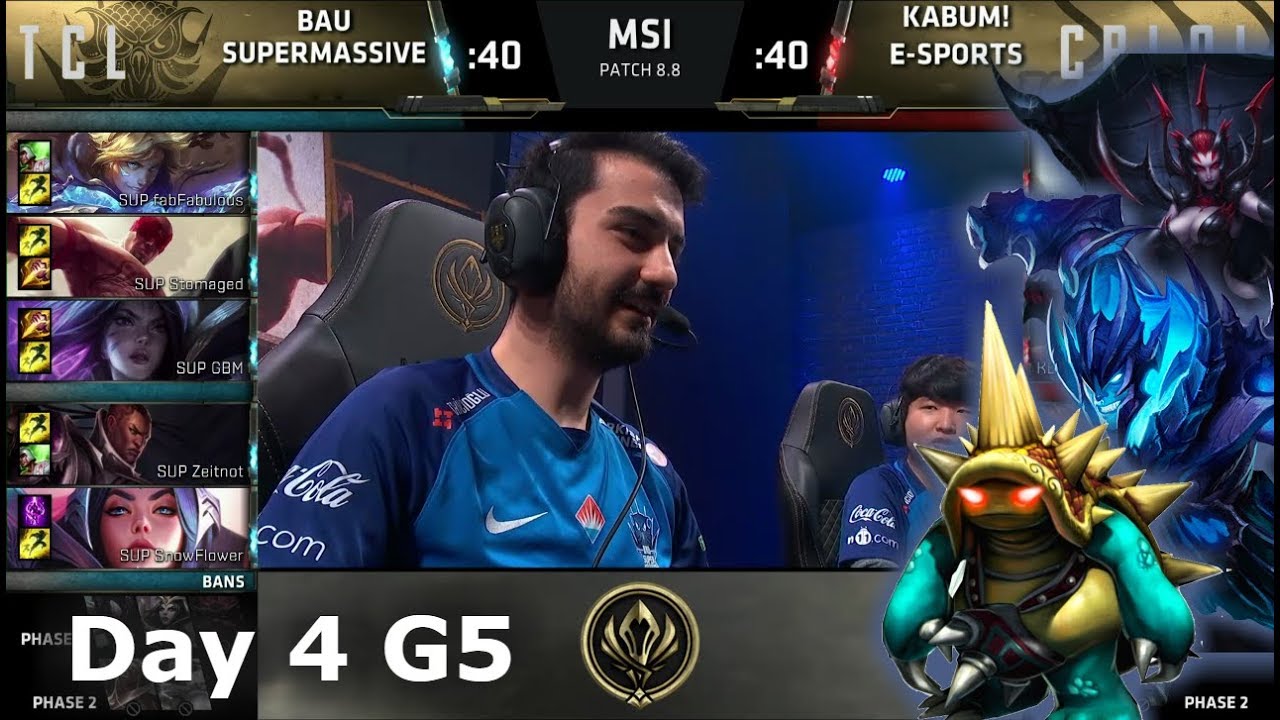 SuperMassive vs KaBuM! e-Sports | Day 4 LoL MSI 2018 Play-In Group Stage | SUP vs KBM