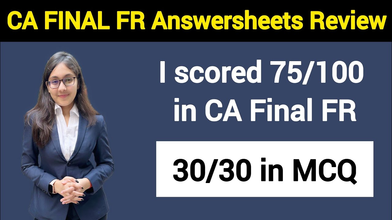 My CA Final FR Answersheet Review #riyapatni