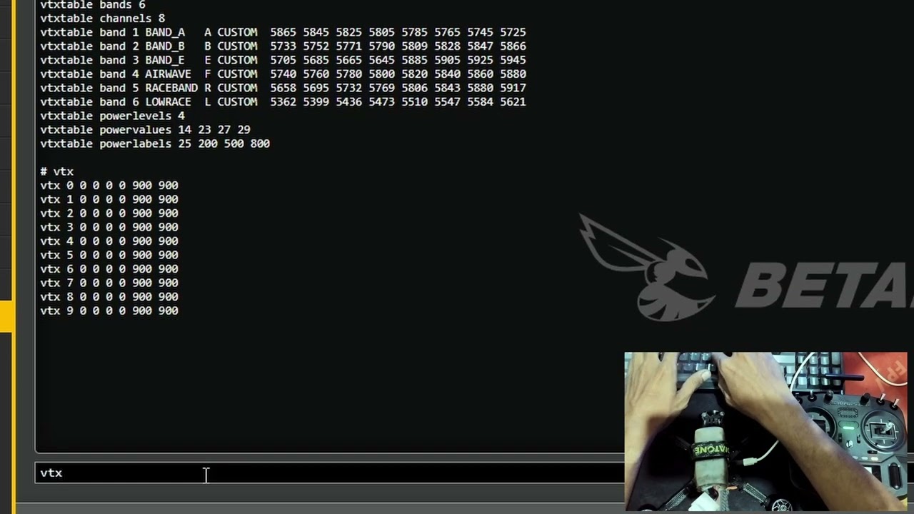 Cara ubah VTX Channel / Power melalui EdgeTX / Remote