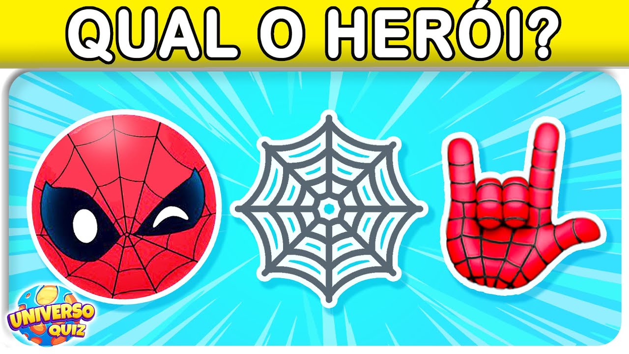 Adivinhe os SUPER HERÓIS pelos Emojis | Quiz Super Heróis