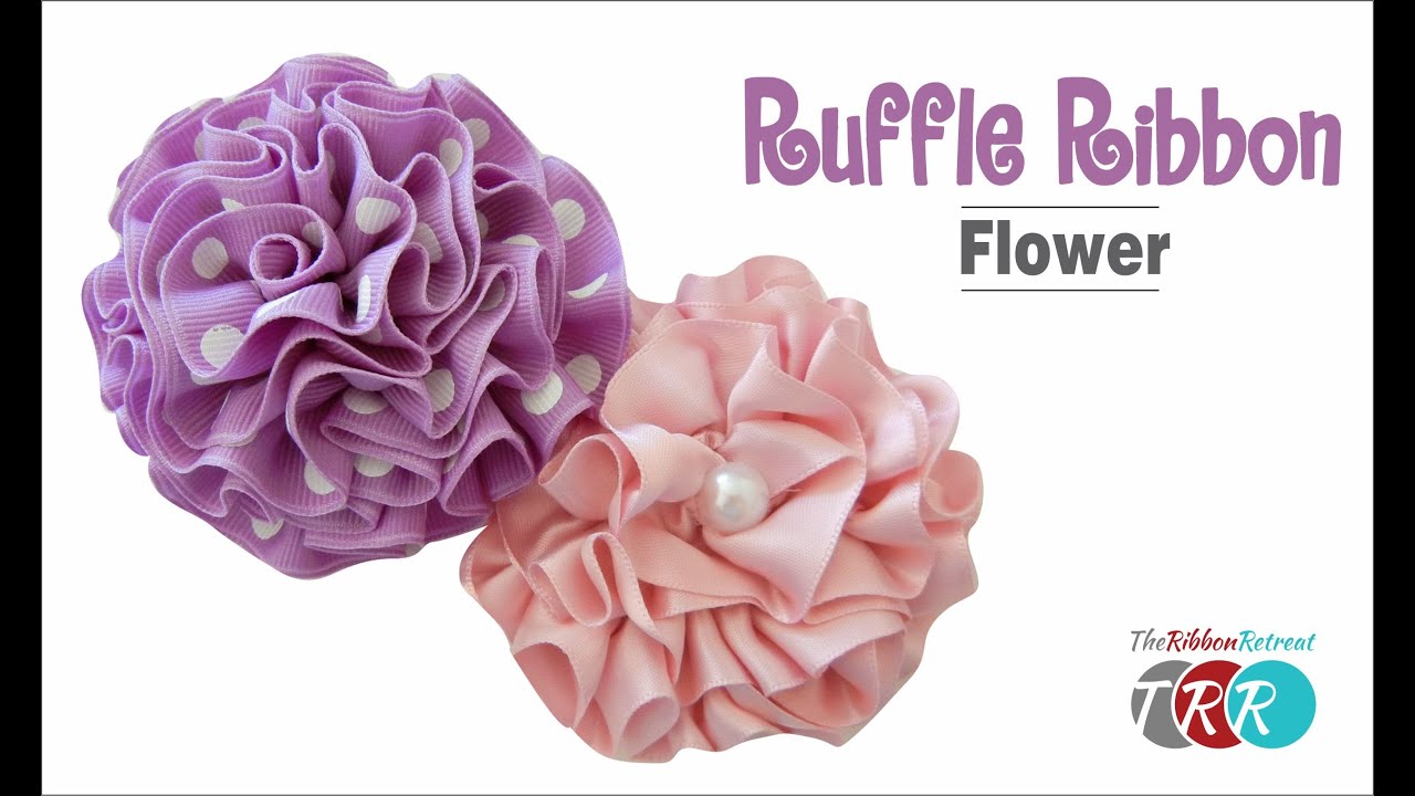 How to Make a Ruffle Ribbon Flower - TheRibbonRetreat.com