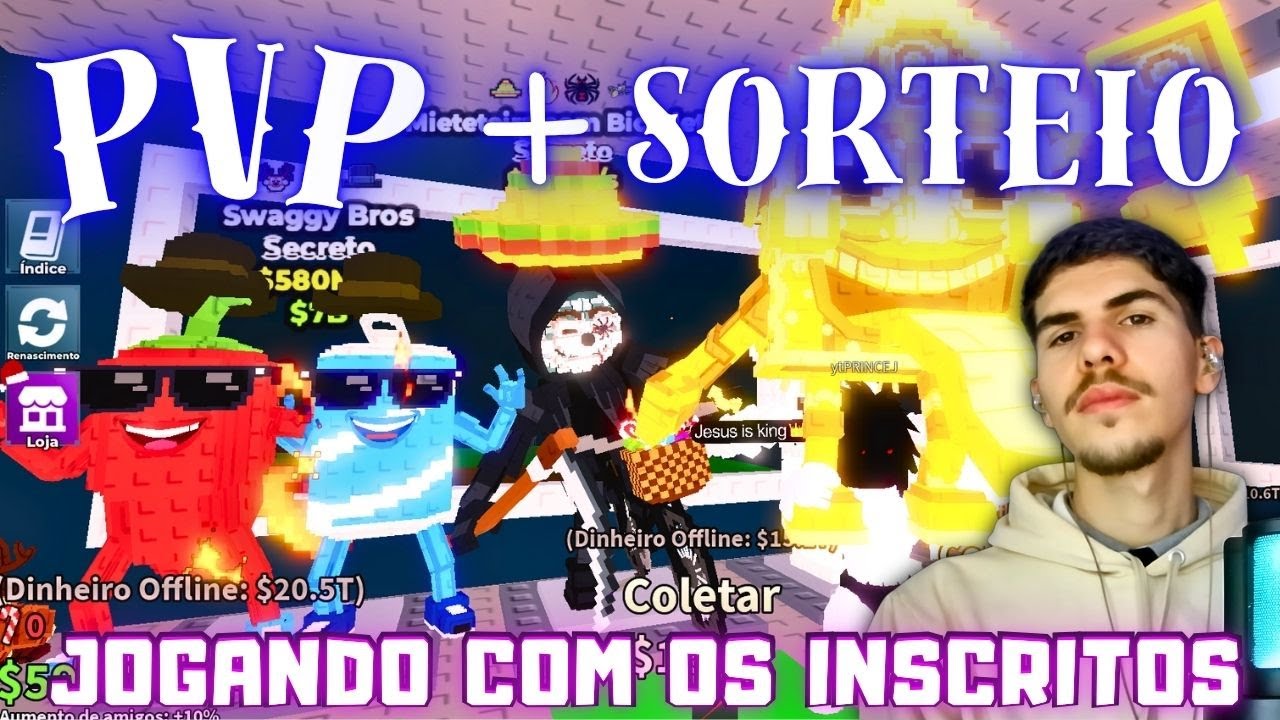🔴ROUBE UM BRAINROT | SORTEIO DE BRAINROT + PVP COM OS INSCRITOS - ROBLOX AO VIVO🔴 DIA 47 #40K