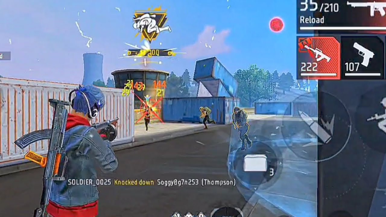 quadra kills free fire gameplay 🎯 | FREE FIRE HEADSHOT GAMEPLAY 