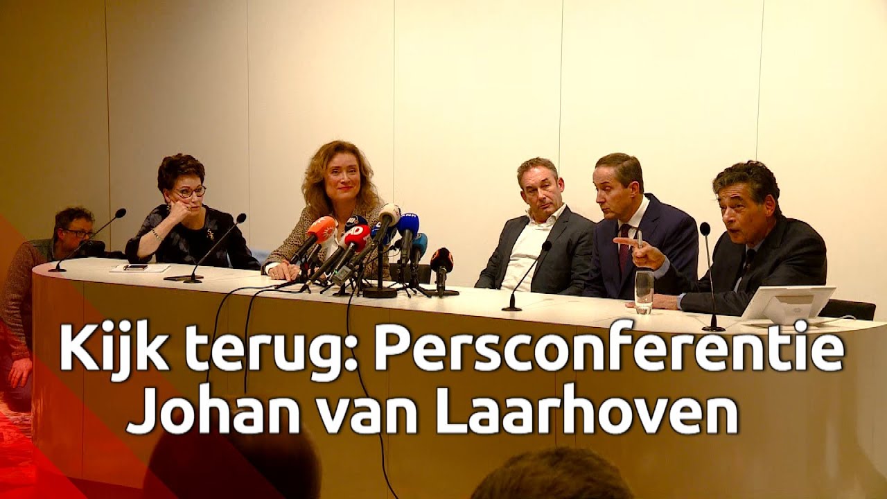 De persconferentie met de advocaten en broer van Johan van Laarhoven.