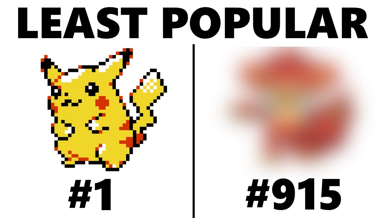 The least popular Pokémon in the world