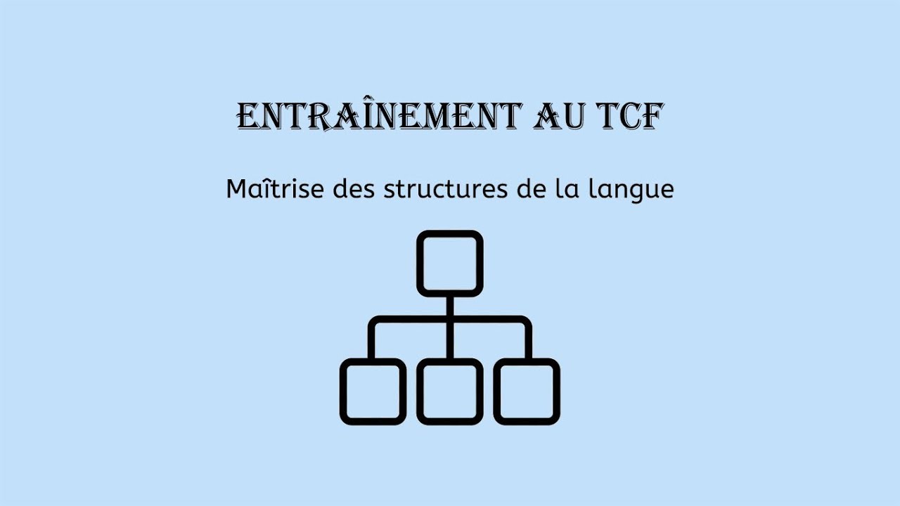 【Entraînement au TCF 2019】Maîtrise des structures de la langue