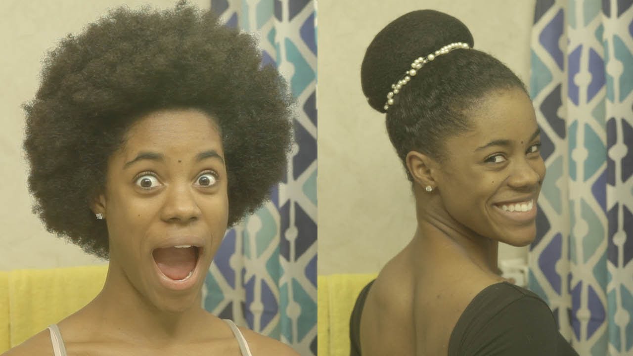 High Bun on Natural Hair | Halloween Edtion