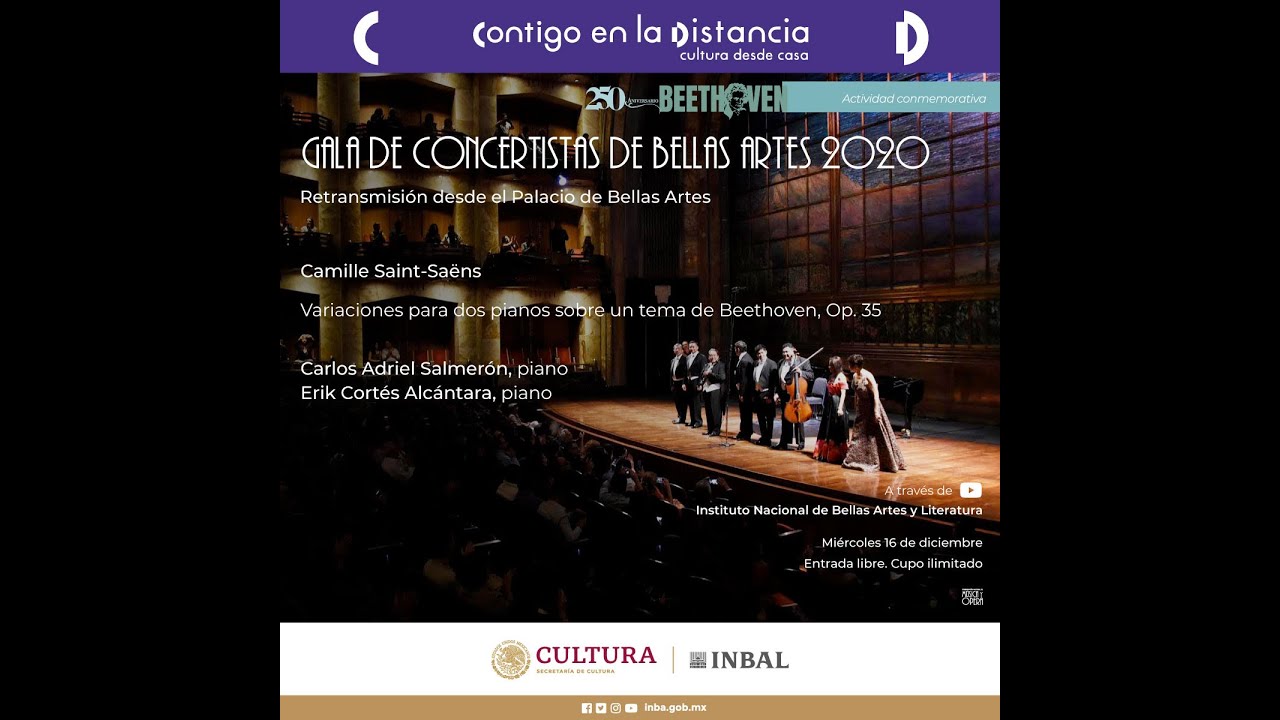 Gala de Concertistas de Bellas Artes 2020/ 250 Aniversario de Beethoven / Dúo Salmerón cortés