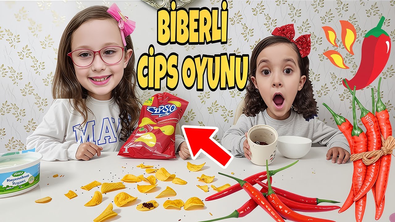 BAHAR VE BANU ALYA İLE ACI BİBERLİ CİPS OYUNU OYNADIK !! ACIYI KİM YEDİ ?!