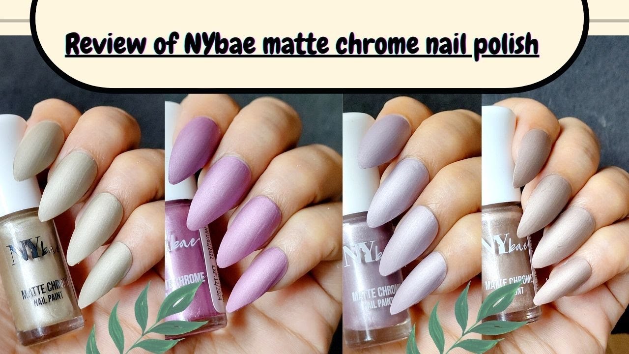 New NYBae Matte chrome Nail paints by Purplle ( Review) #review