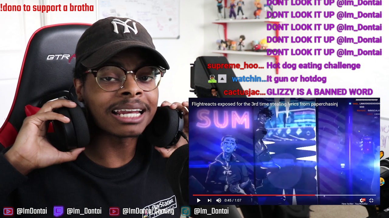 ImDontai React's To YourRage Exposing Flight For Stealing Lyrics