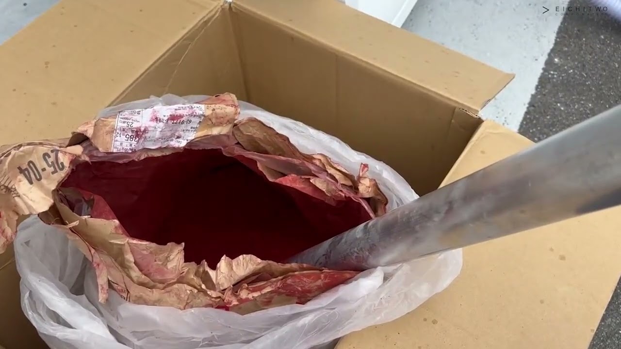 顔料（粉体）移送テスト　デモ機：ペレット移送バキュームコンベアSCシリーズ