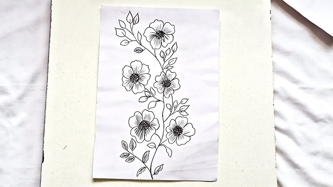 Простой рисунок цветка