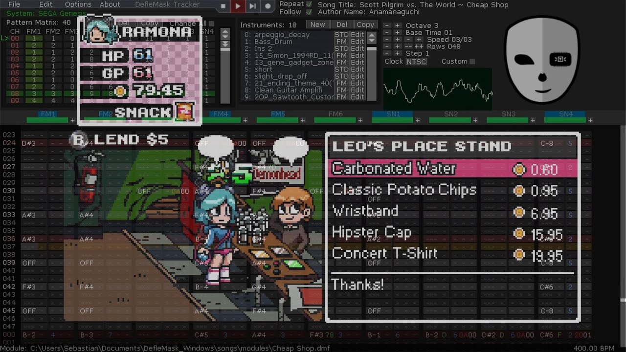 Scott Pilgrim vs. The World ~ Cheap Shop (YM2612 + SN76489 Arrangement)