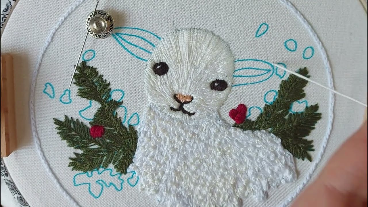 🧵  OVEJA  NAVIDEÑA,  Paso a Paso  ¡ IDEAL PRINCIPIANTES !  #bordado #embrodering #handembroidery