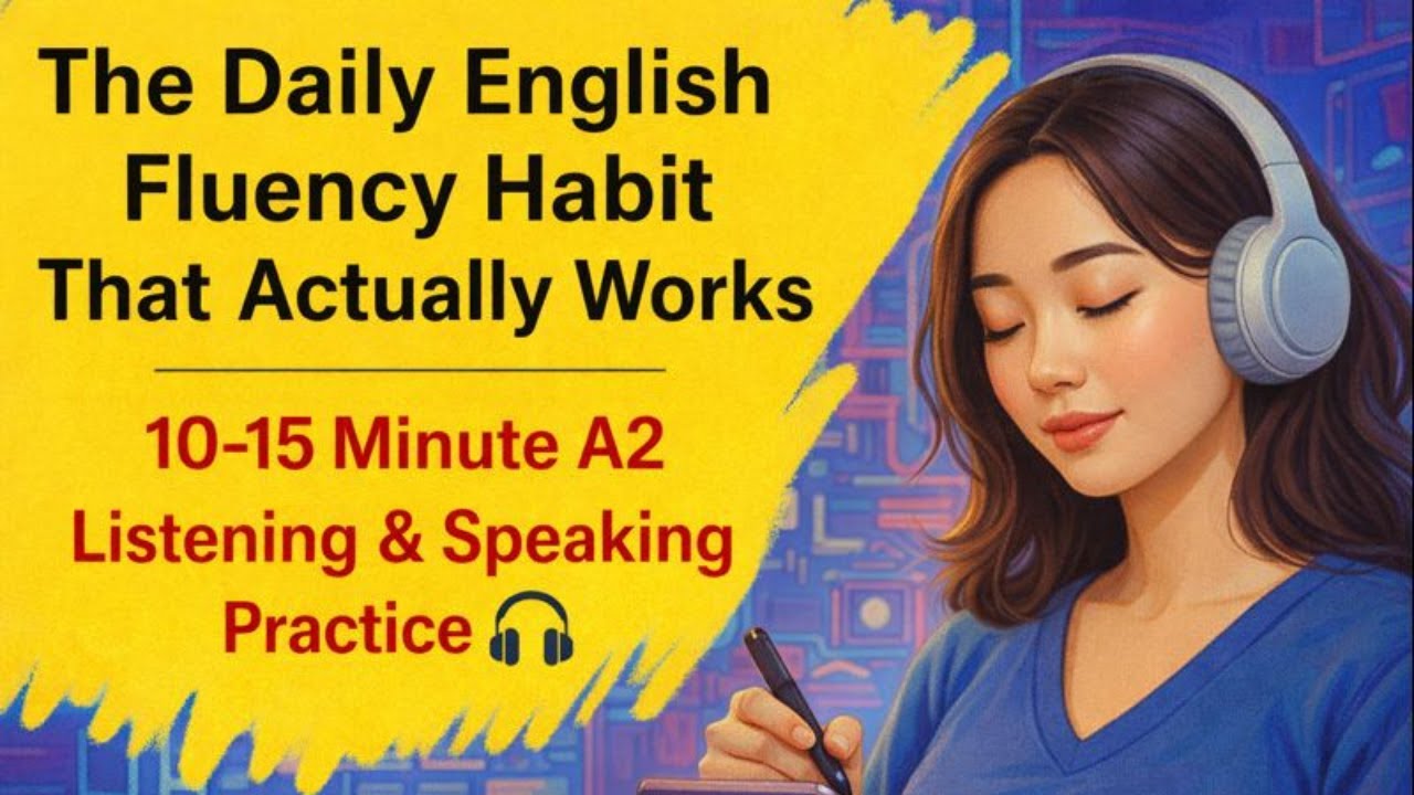 The Daily English Fluency Habit That Actually Works | 10-15 Minute A2 Listening & Speaking Practice