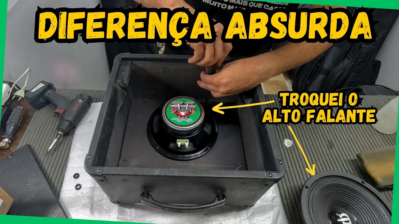 Fiz upgrade no meu amplificador Meteoro com Alto Falante Eld Power Red back 25w HAND MADE