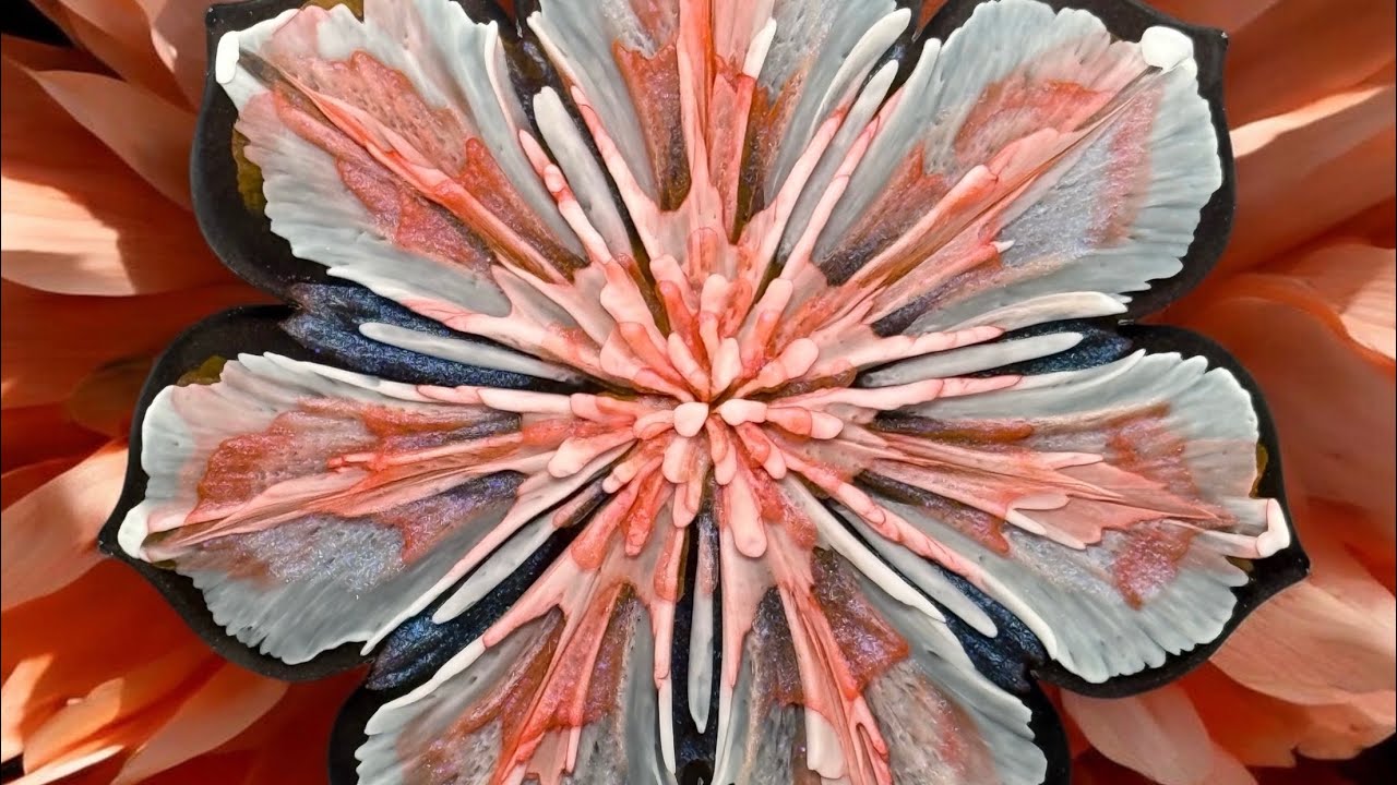 #445 Gorgeous Shimmering Bloom Flower in Epoxy Resin