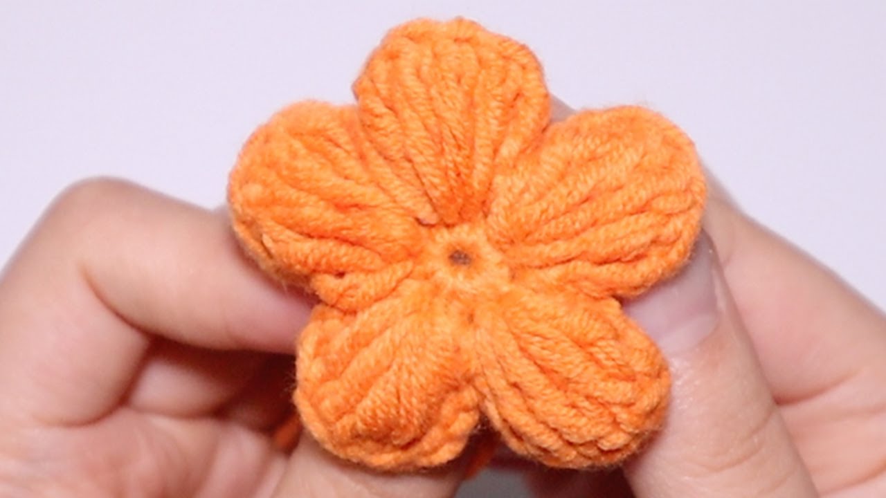 五瓣小花朵｜钩针入门｜0基础钩针小花｜Crochet Flower for Beginners