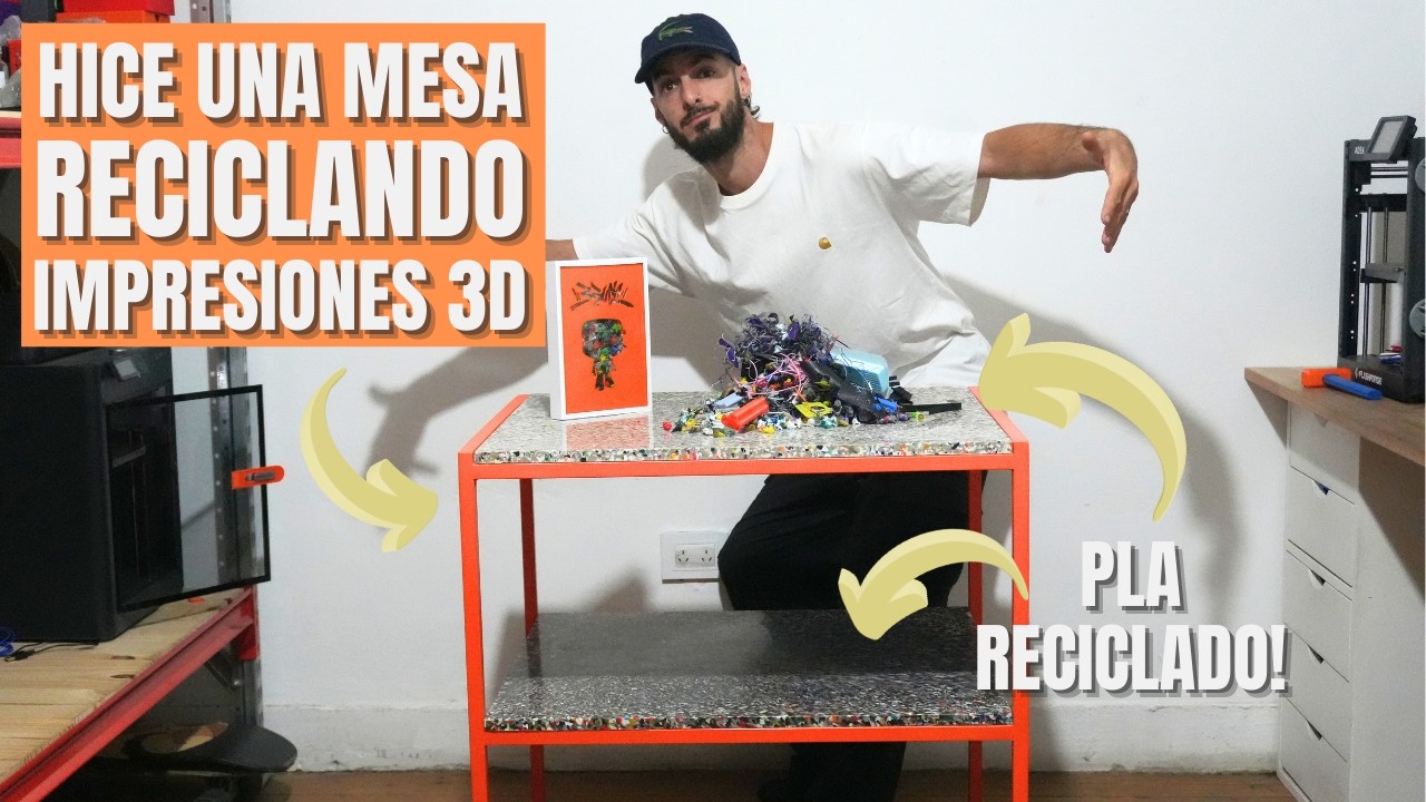 HICE UNA MESA de IMPRESION 3D RECICLADO