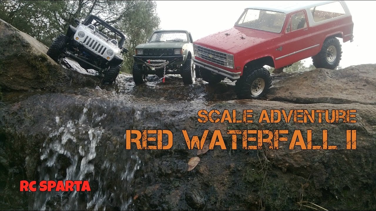 Offroad RC - Scale adventure Red waterfall 2 RC4WD Trail finder 2 Vaterra ascender Blazer Axial Jeep