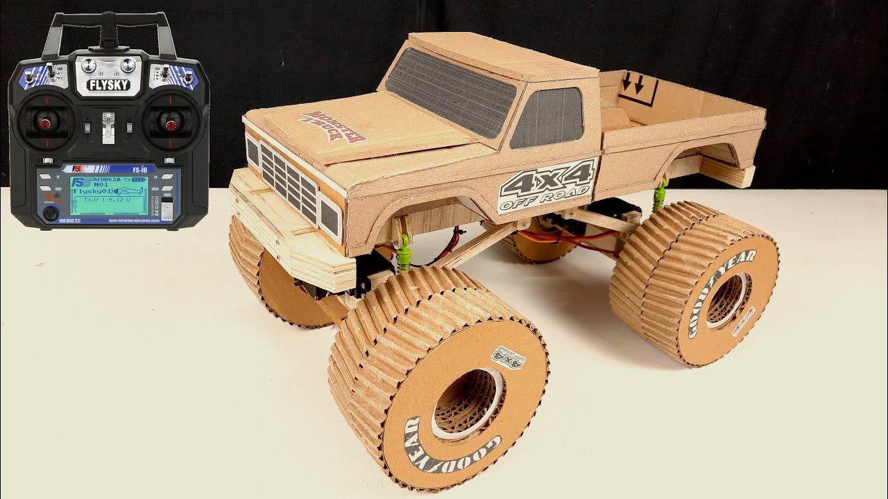 RC 4x4 Monster Truck | 4 wheel steering | Amazing Diy | Off road truck in action