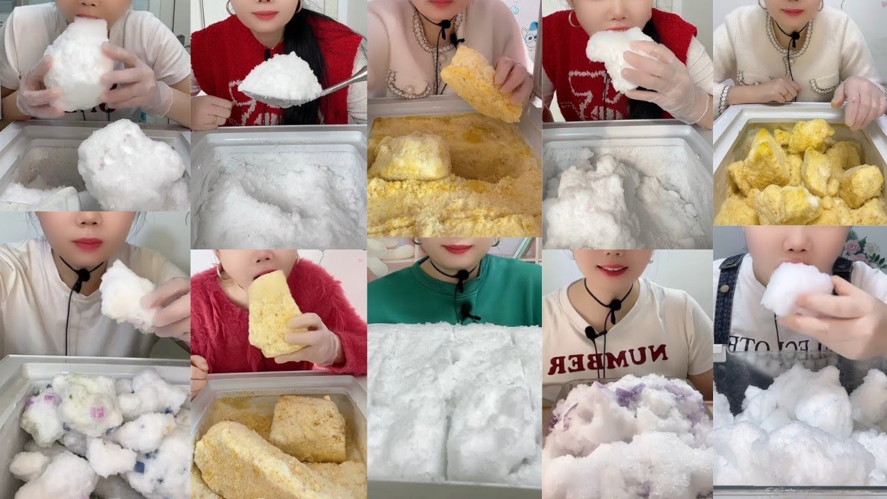 ASMR ICE EATING || HER SOLO FREEZER FROST ICE EATING || SATISFYING  SOFT CRUNCHY FROST BITES ASMR🧊