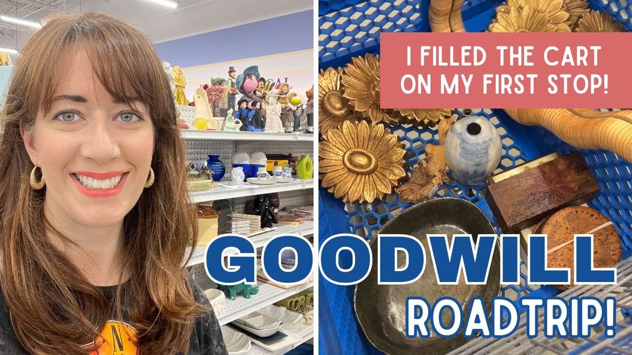 I FILLED THE CART on my First Goodwill Stop! | Vintage Thrift with Me + Haul