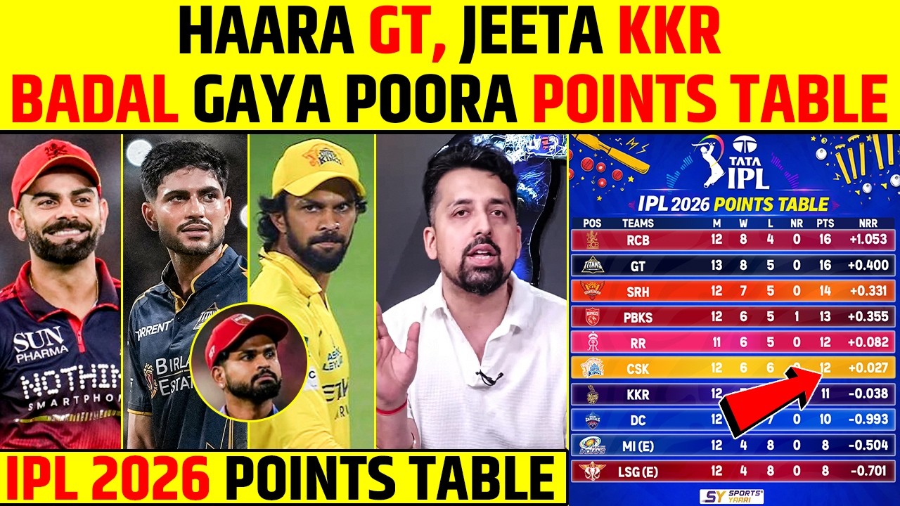 HAARA GUJARAT TITANS, JEETA KKR | BADAL GAYA POORA POINTS TABLE | IPL 2026 POINTS TABLE UPDATE