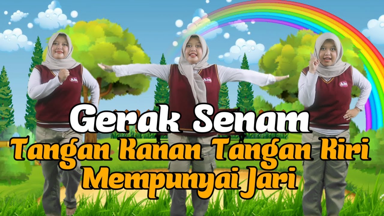 Gerak Senam Tangan Kanan Tangan Kiri Mempunyai Jari PAUD/TK