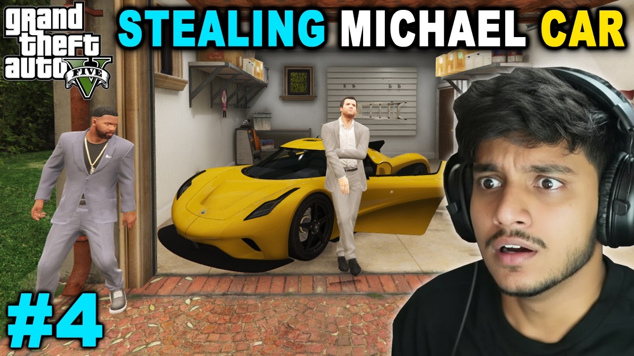Franklin Stealing Michael Car From Garage | GTA V #4 Episode