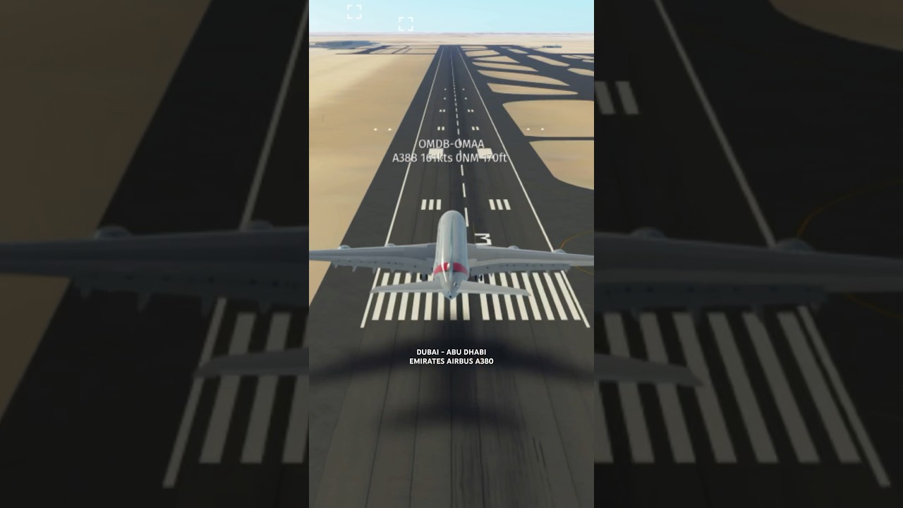 Самый короткий рейс Airbus A380. Из Дубая в Абу-Даби в Infinite Flight Simulator.