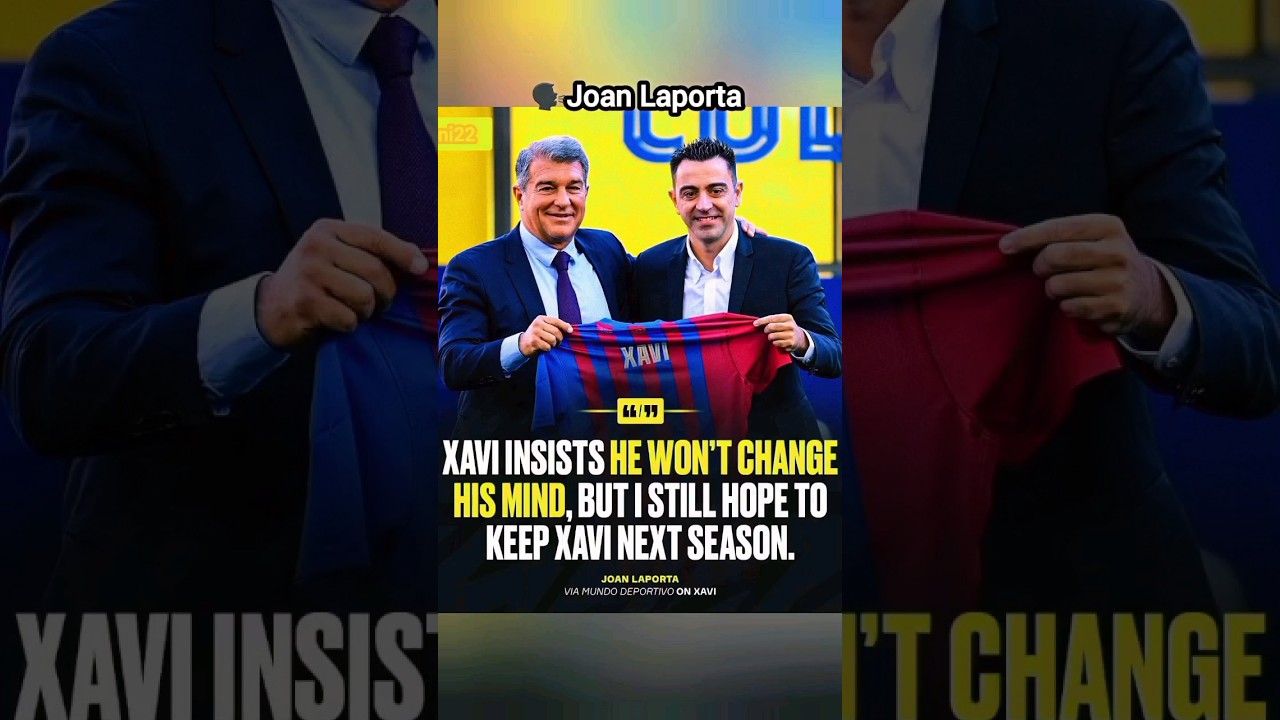 Joan Laporta hasn't given up on Xavi changing his mind 👀 ❤️💙