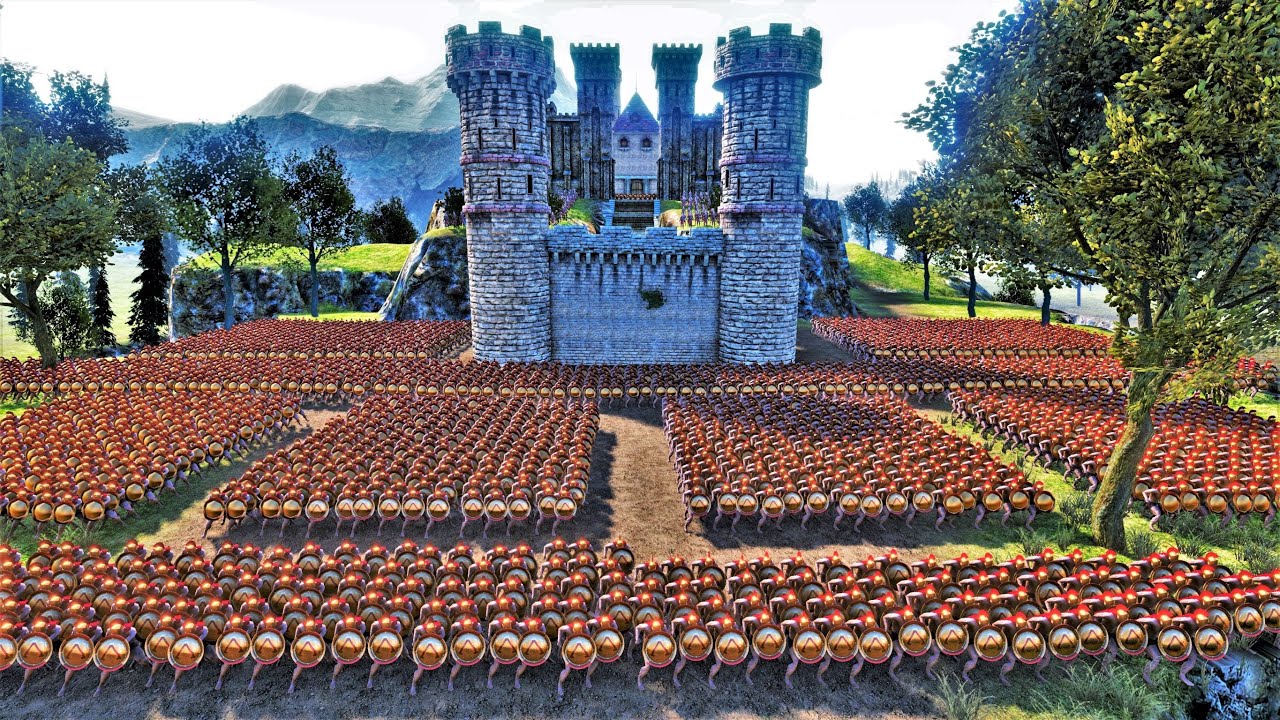Soul Tyrants Lay Epic Invasion to Castle Defended by Spartans & Archers - Battle Simulator | UEBS
