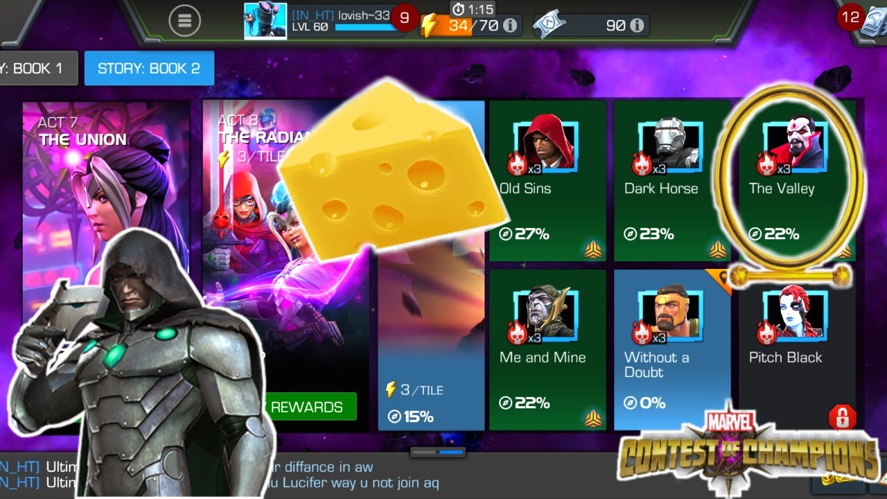 Act 8.1.3 (The Valley) Easy Cheese Completion | Marvel Contest of Champions Gameplay in Hindi |