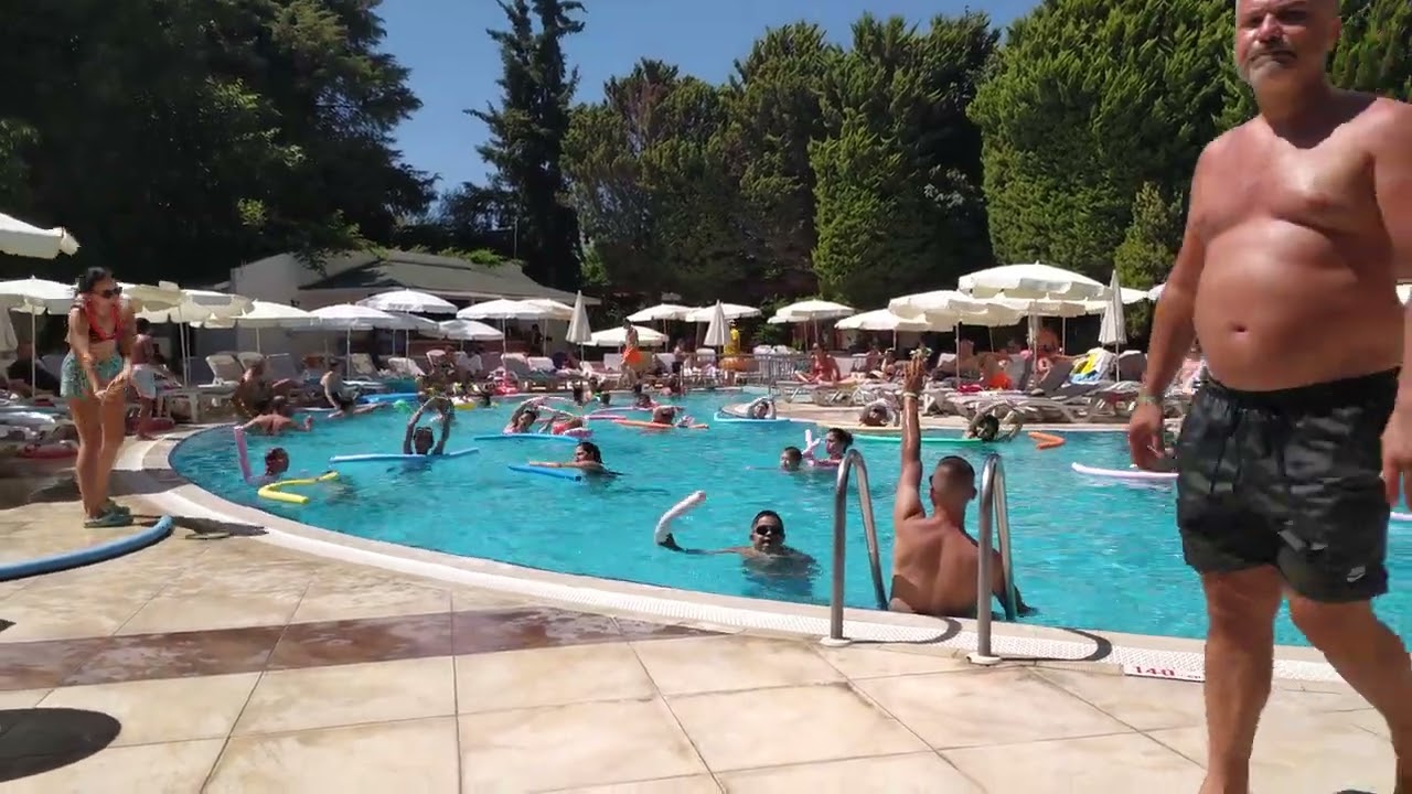 Animacje na basenie w hotel Marbel - Turcja Kuşadası sierpień 2023