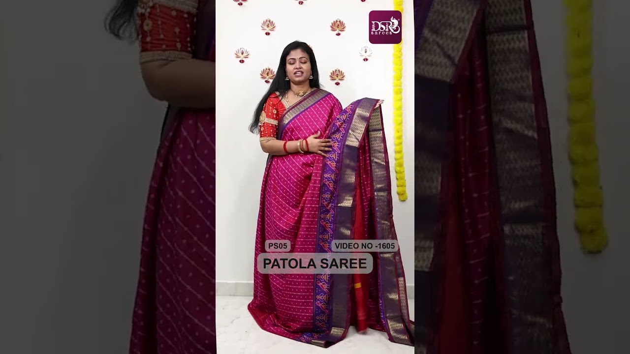 Video 1605 Bookings: 8438801859 - 9653484447 Offer sales 👍🏻Semi Patola silk sarees  @ 899+$