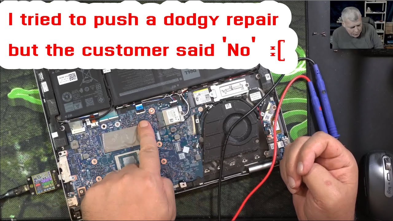 Dell Inspiron 14, not charging, keyboard lights up for a second then OFF,  'Not a sausage!'