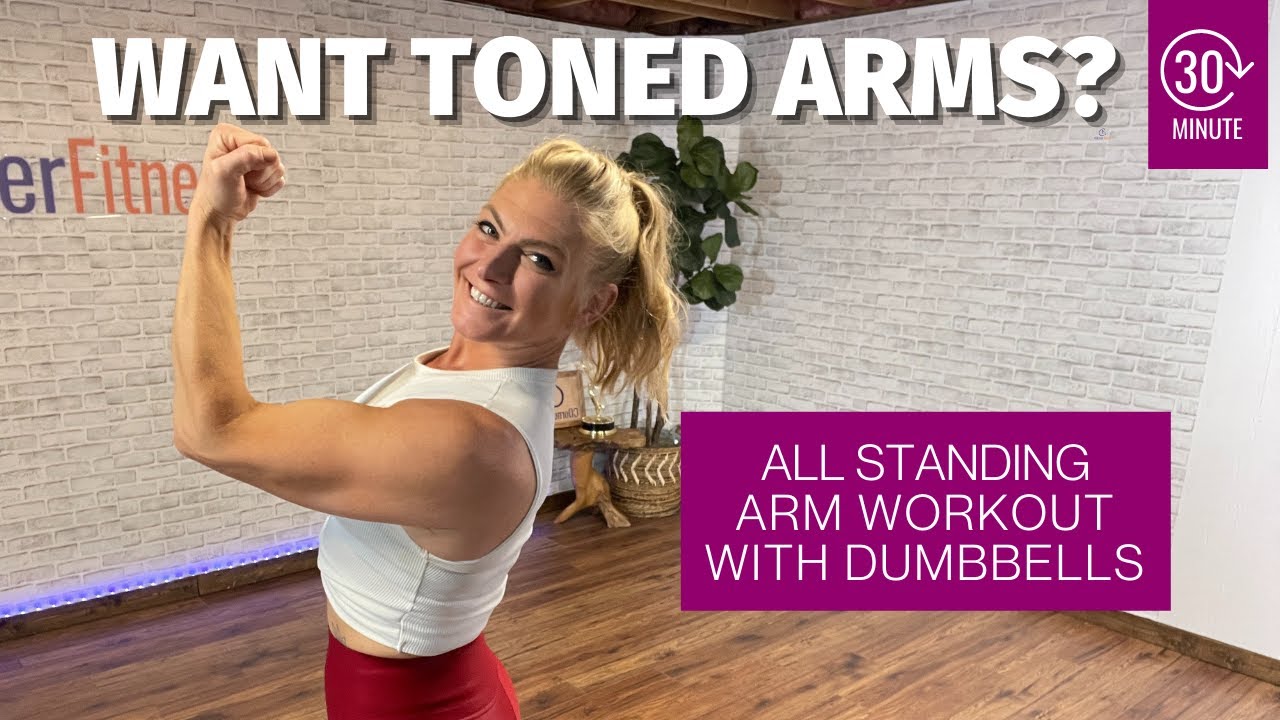 30 minute ALL STANDING Arm workout with Dumbbells only