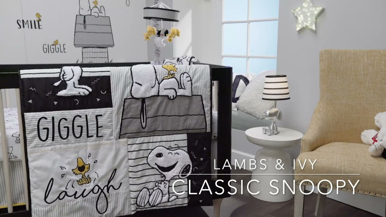Classic Snoopy Nursery Baby Crib Bedding Collection by Lambs & Ivy
