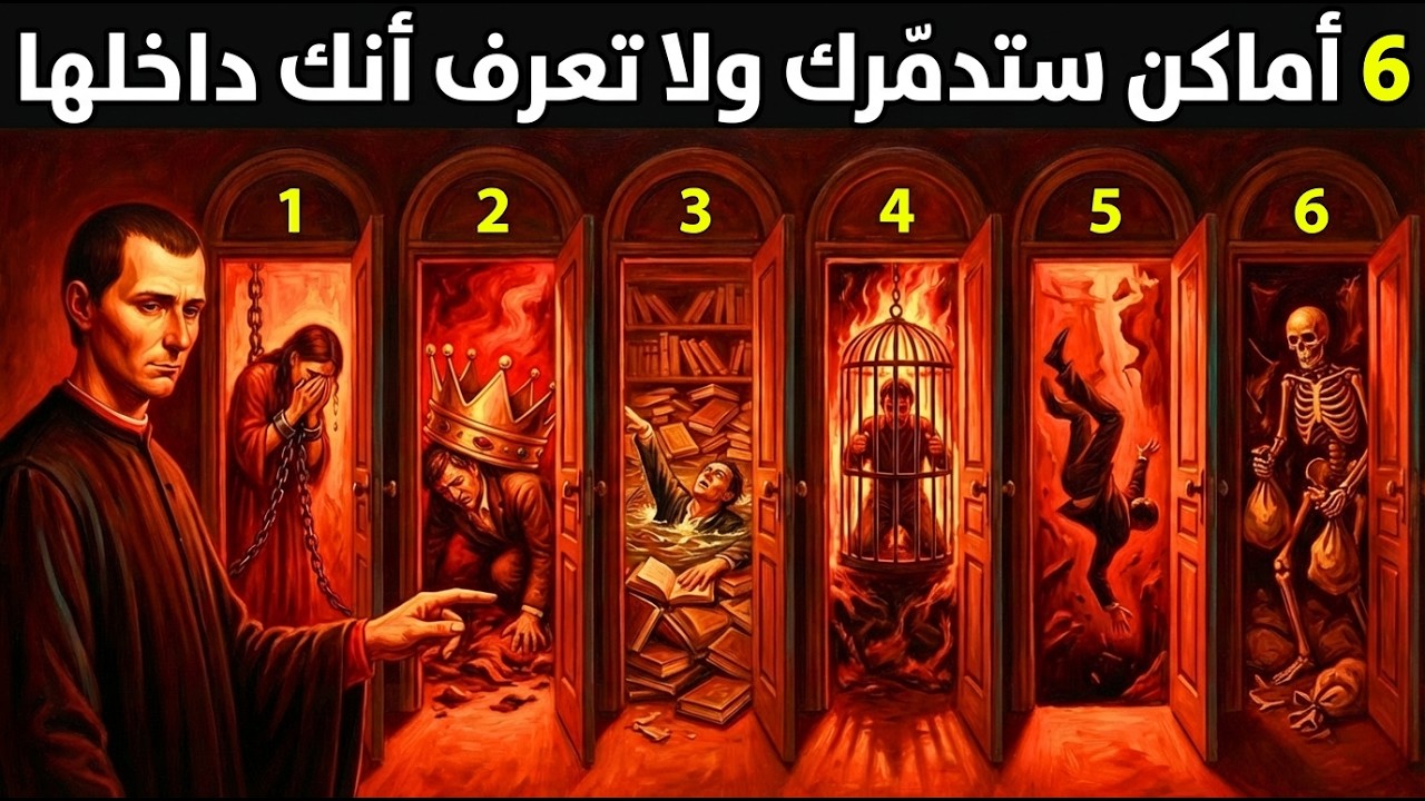 6 أماكن ستدمّرك بصمت — تحذير ميكيافيلي الذي لا تعرف أنك واقع فيه الآن