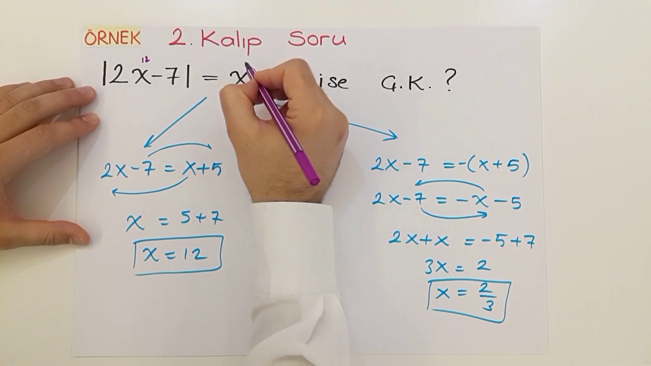 YKS- Mutlak Değerli Denklemler
