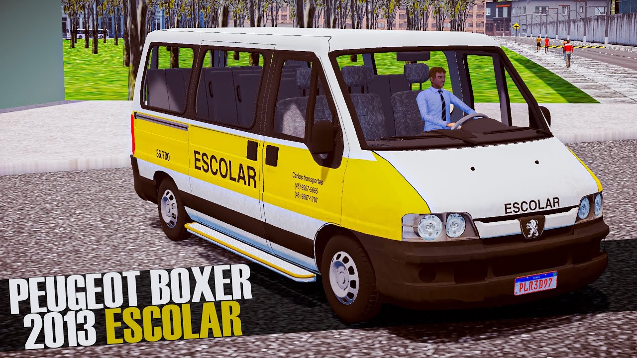 Van Peugeot Boxer Escolar nas Ruas Apertadas - Proton Bus Mods