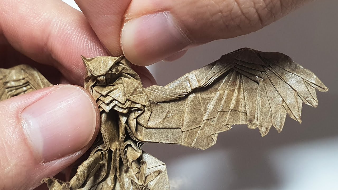 15cm 종이 한장으로 부엉이 접기