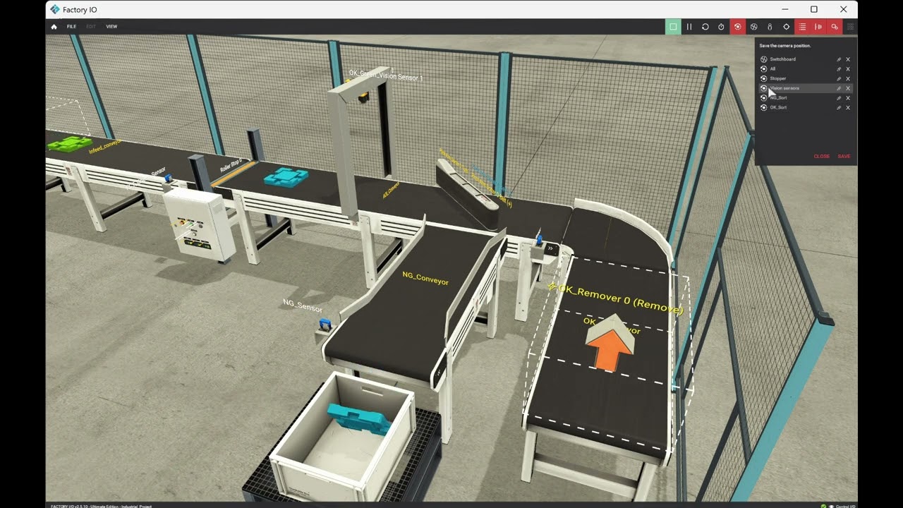 Factory IO OK and NG Sorting Station (Control IO)