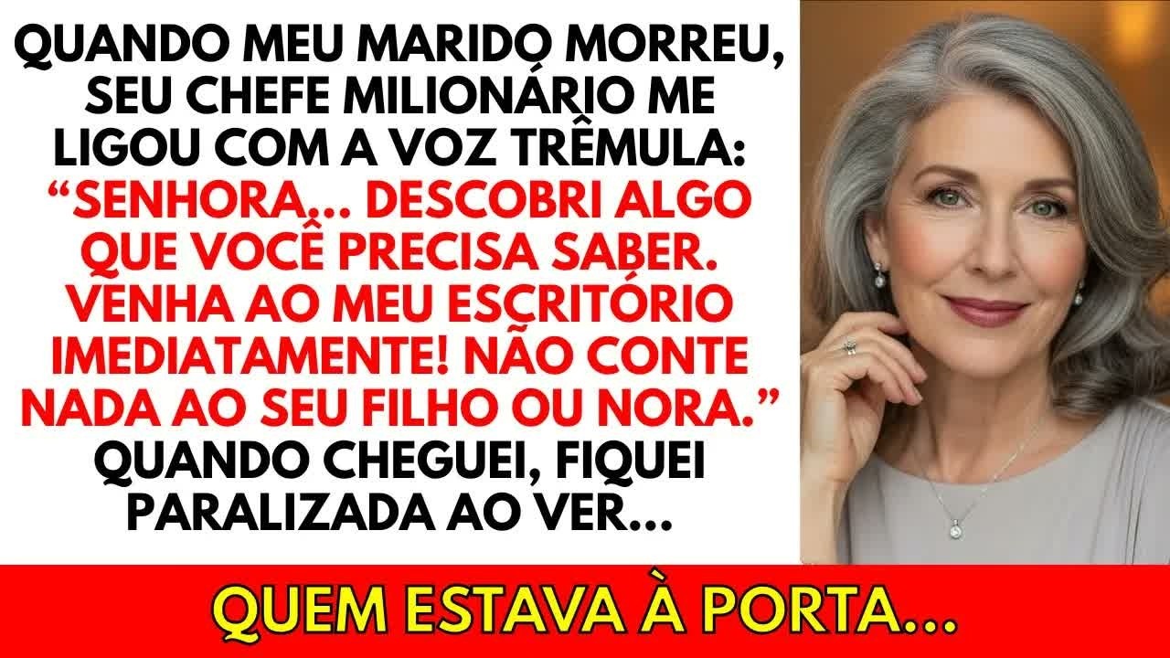Meu marido faleceu, horas depois o chefe dele me ligou： ＂Senhora, você precisa ver o que descobri!＂